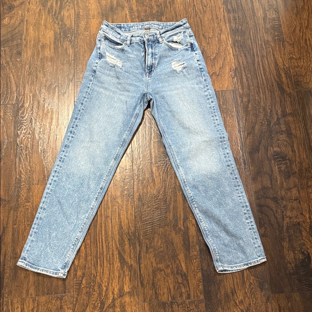 American Eagle Outfitters Light Blue Straight Leg Jeans